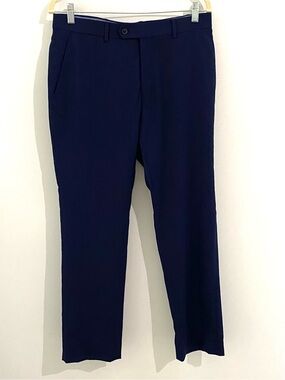 Tommy Hilfiger Men's Navy Blue Flat Front Dress Pants Slacks 32x30